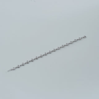 Silver Clover Tennis Bracelet