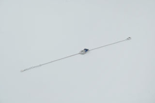 Sapphire Halo Teardrop Bracelet