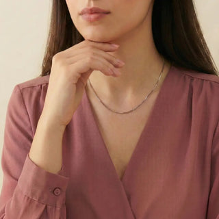 Buy silver box chain online in 925 sterling silver – sleek minimal chain necklace by Keyona Jewellery