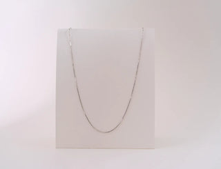 Silver Bar and Bead Chain