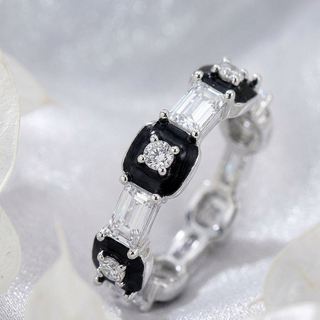 Noir Baguette Eternity Band