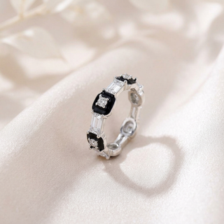 Noir Baguette Eternity Band