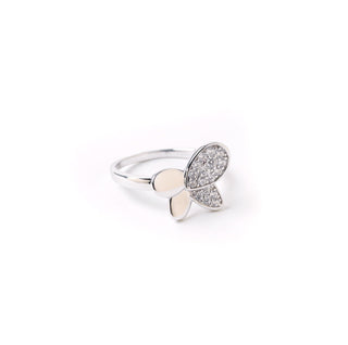 Buy glittering butterfly cocktail ring online in 925 sterling silver – bold statement ring for women by Keyona Jewellery