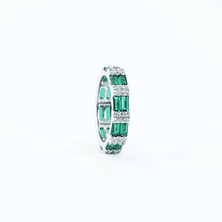 Emerald Baguette Eternity Band