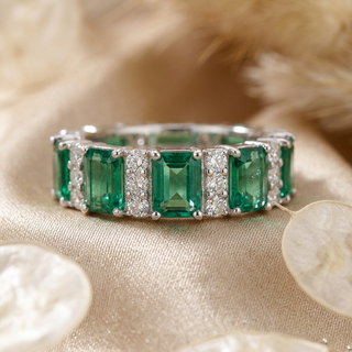 Emerald Baguette Eternity Band