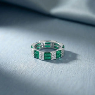 Emerald Baguette Eternity Band