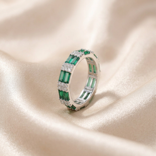 Emerald Baguette Eternity Band