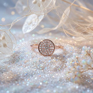 Blush Pavé Disc Ring