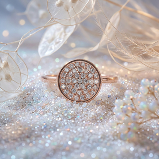 Blush Pavé Disc Ring