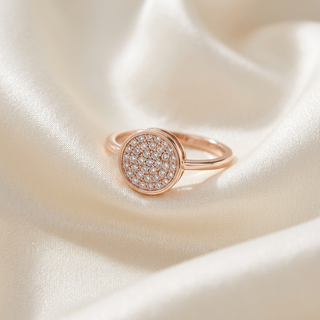 Blush Pavé Disc Ring