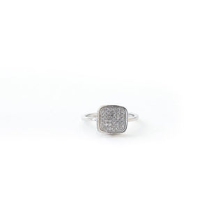 Cushion Pavé Cocktail Ring in 925 Sterling Silver by Keyona Jewellery