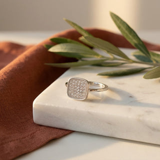 Cushion Pave Cocktail Ring