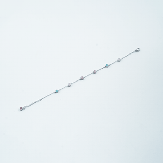 Silver Pastel Trio Bezel Bracelet