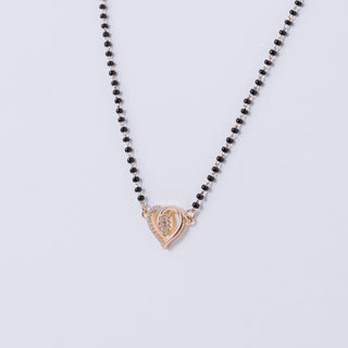 Rose Gold Double Heart Mangalsutra