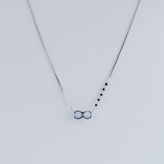 Silver twin solitaire mangalsutra in 925 sterling silver – Keyona Jewellery online