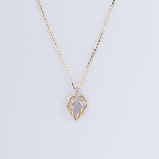 Buy Glittering Leaf Charm Necklace Online – Keyona Jewellery