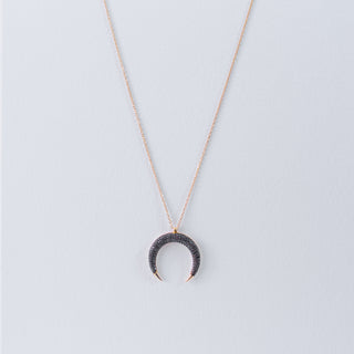 Midnight Crescent Horn Necklace