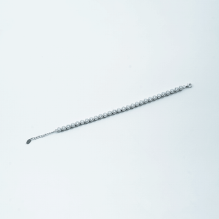 Silver Pavé Ball CZ Bracelet