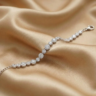 Silver Pavé Ball CZ Bracelet