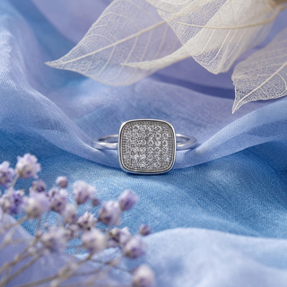 Cushion Pave Cocktail Ring