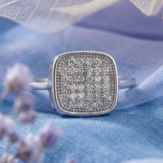 Cushion Pave Cocktail Ring