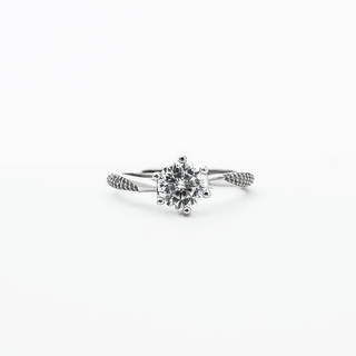Silver Classic Engagement Ring