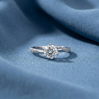 Silver Classic Engagement Ring